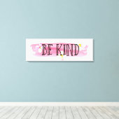 Hübsche, rosa Pfirsichfarben Blume Leinwanddruck (Insitu (Holzboden))