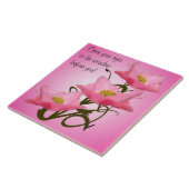 Hübsche rosa Pflaumen aus Triple Stack Nah Fliese (Seite)