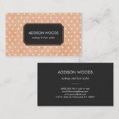 Hübsche rosa Polka-Punkte beruflich Visitenkarte (Vorne/Hinten)