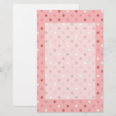 Hübsche rosa Polka-Punkte Briefpapier (Vorne/Hinten)