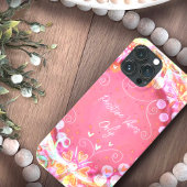 Hübsche rosa "positive Bilder" - Zitat-Inspirivitä Case-Mate iPhone Hülle