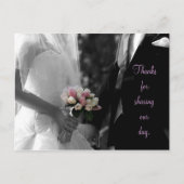 Hübsche Rosa Postkarte (Vorderseite)