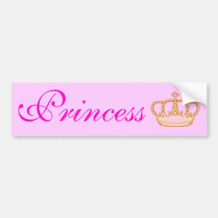 Hübsche rosa Prinzessin Bumperr Sticker Autoaufkleber