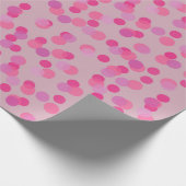 hübsche rosa Punkte Geschenkpapier (Ecke)