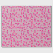 hübsche rosa Punkte Geschenkpapier (Flach)