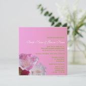 Hübsche Rosa Rhododendron Blume Hochzeit Einladung (Stehend Vorderseite)