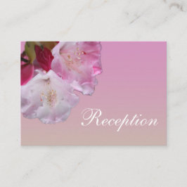 Hübsche Rosa Rhododendron Blume Hochzeitsempfang Begleitkarte