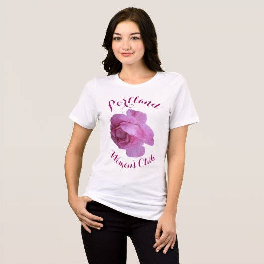 Hübsche Rosa Rosa, mädchenhaft,  T - Shirt (Vorderseite voll)