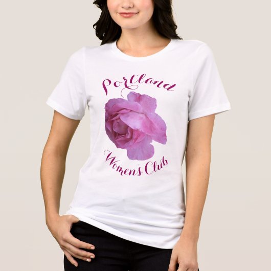 Hübsche Rosa Rosa, mädchenhaft, T - Shirt (Vorderseite)