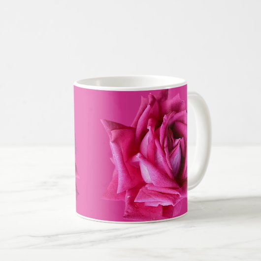 Hübsche Rosa Rosa, Marion-Name Kaffeetasse (VorderseiteRechts)