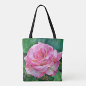 Hübsche Rosa Rose im Garten Tasche (Rückseite)