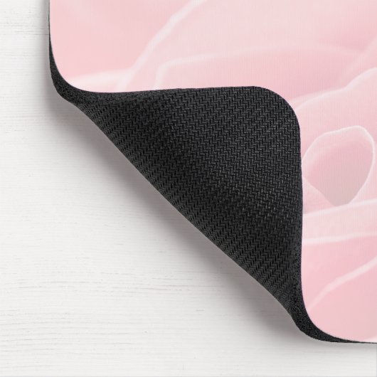 Hübsche rosa Rose personalisiert mit Mousepad (Ecke)