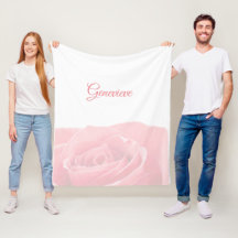 Hübsche rosa Rose personalisiert mit Namensdecke