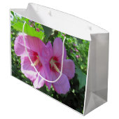 Hübsche Rosa Rose von Sharon Foto Große Geschenktüte (Rückseite Schrägansicht)