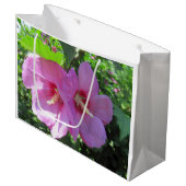 Hübsche Rosa Rose von Sharon Foto Große Geschenktüte (Vorderseite Schrägansicht)