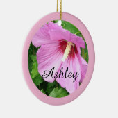 Hübsche Rosa Rose von Sharon Foto Personalisiert Keramik Ornament (Rechts)