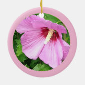 Hübsche Rosa Rose von Sharon Foto Personalisiert Keramik Ornament (Hinten)