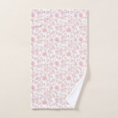 Hübsche rosa Rosen Blumen Badhandtuch Set (Handtuch)