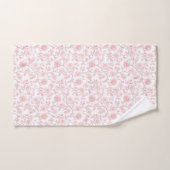 Hübsche rosa Rosen Blumen Badhandtuch Set (Handtuch)