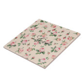 Hübsche rosa Rosen Blumen Fliese (Seite)