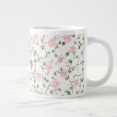 Hübsche rosa Rosen Blumen Jumbo-Tasse (Rechts)