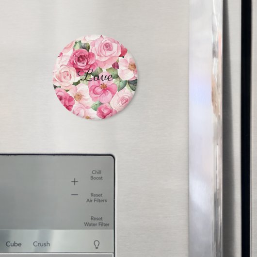 Hübsche rosa Rosen Blumen  Magnet (In Situ (Kühlschrank))