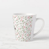 Hübsche rosa Rosen Blumen Milchtasse (Rechts)