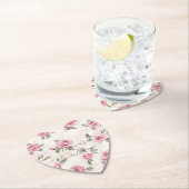 Hübsche rosa Rosen Brautparty Untersetzer (Vor Ort)