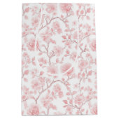 Hübsche rosa Rosen Floral Brautparty Mittlere Geschenktüte (Vorderseite)