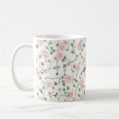 Hübsche rosa Rosen Floral Kaffeetasse (Links)