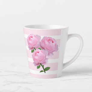Hübsche rosa Rosen Floraltasse Latte Milchtasse
