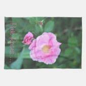 Hübsche rosa Rosen Geschirrtuch (Horizontal)