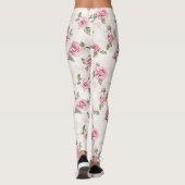 Hübsche rosa Rosen Leggings (Rückseite)