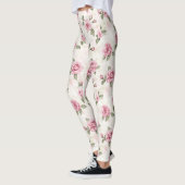 Hübsche rosa Rosen Leggings (Links)