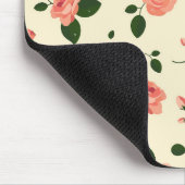 Hübsche rosa Rosen Pastellrosa Muster Mousepad (Ecke)