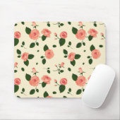 Hübsche rosa Rosen Pastellrosa Muster Mousepad (Mit Mouse)