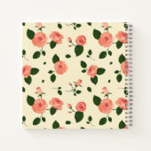 Hübsche rosa Rosen Pastellrosa Muster Notizblock (Rückseite)