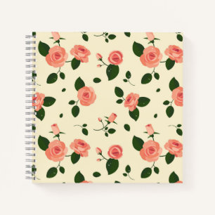Hübsche rosa Rosen Pastellrosa Muster Notizblock