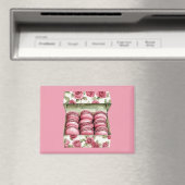 Hübsche rosa Rosen Schachtel Macarons Magnet (In Situ (Geschirrspüler))