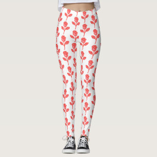 Hübsche rosa Rosen trendige Leggings