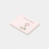 Hübsche rosa Rosenblume Post-it Klebezettel (angewinkelt)