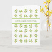 Hübsche rosa Rosenknospe Türkische Sprache Geburts Karte (Gelbe Blume)