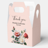 Hübsche Rosa-rote Rosen Blumenhochzeit Geschenkschachtel (Geöffnet)