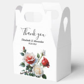 Hübsche Rosa-rote Rosen Blumenhochzeit Geschenkschachtel (Geöffnet)