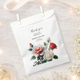 Hübsche Rosa-rote Rosen Blumenhochzeit Geschenktütchen