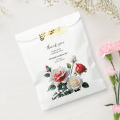 Hübsche Rosa-rote Rosen Blumenhochzeit Geschenktütchen (Versiegelt)