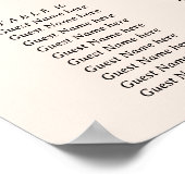 Hübsche rosa rote Rosen Hochzeitskarte Poster (Ecke)