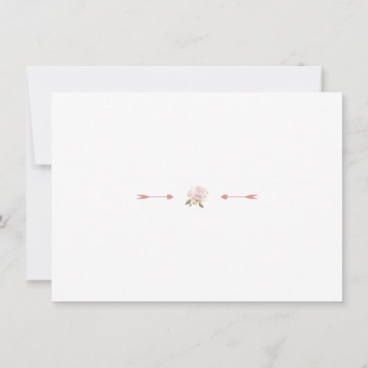 Hübsche rosa rötliche geometrische Hochzeit speich Save The Date (Rückseite)