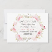 Hübsche rosa rötliche geometrische Hochzeit speich Save The Date (Vorderseite)