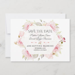 Hübsche rosa rötliche geometrische Hochzeit speich Save The Date